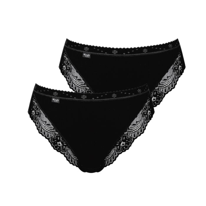 Sloggi Slip Romance Tai Duo-Pack, schwarz, 36 von Sloggi