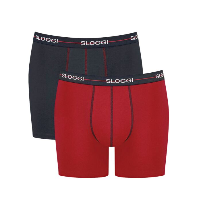 Sloggi Start Short Duo-Pack, rot-marine, 48 von Sloggi