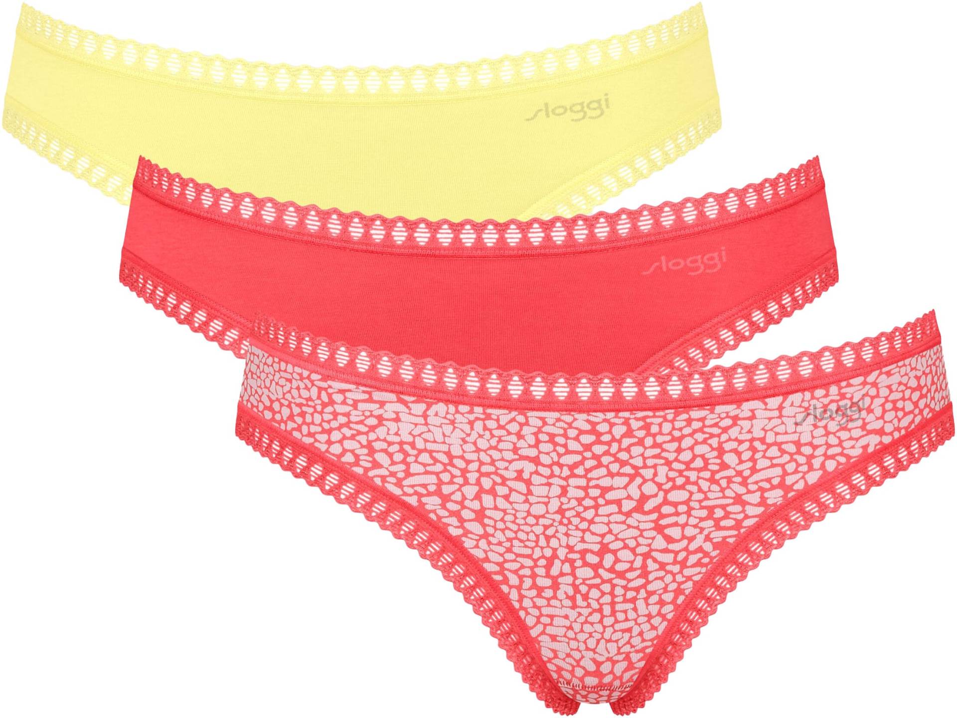 sloggi Panty »GO Crush Mini C3P«, (3er Pack), Spitzendetails von Sloggi