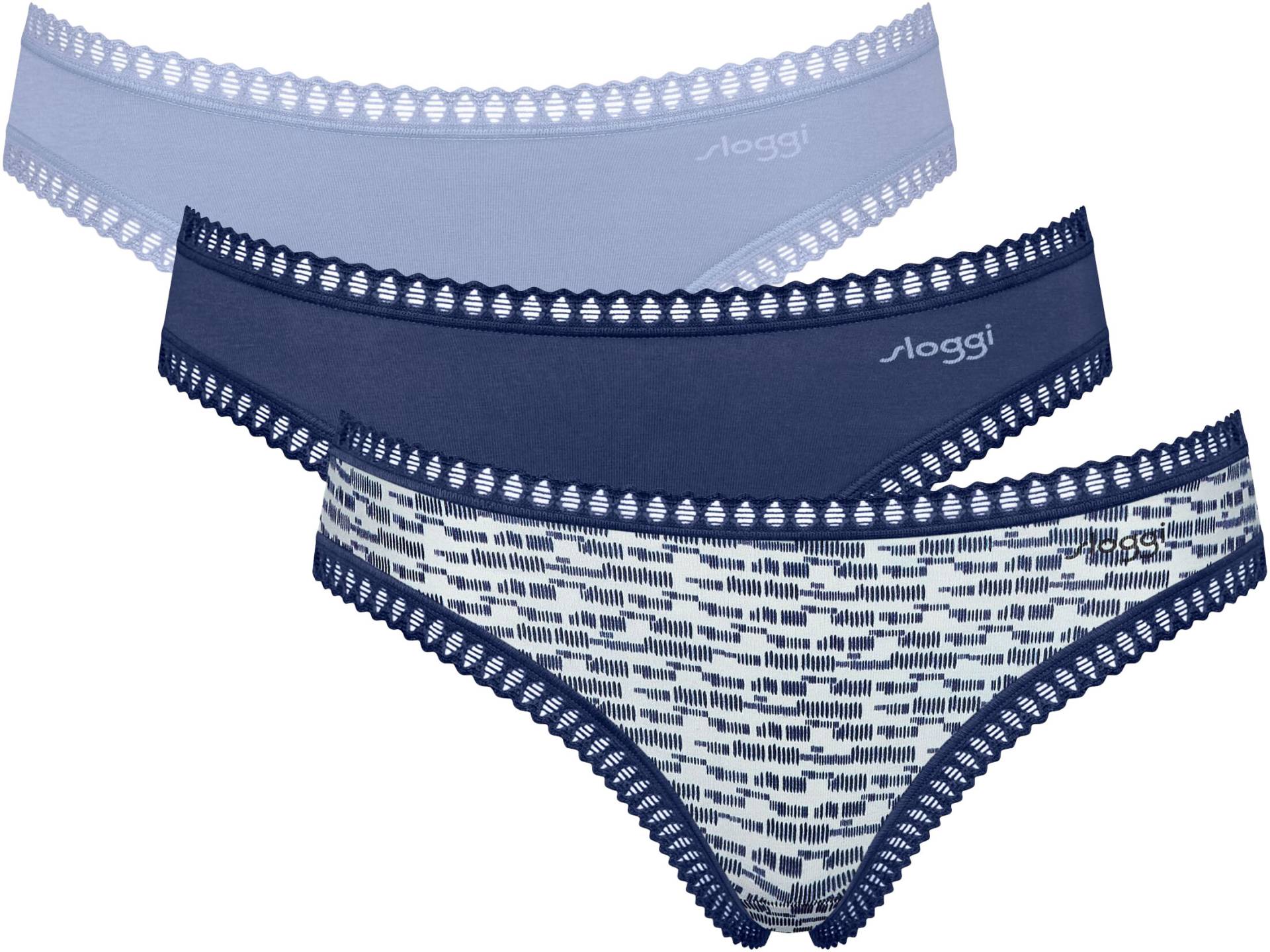 sloggi Panty »GO Crush Mini C3P«, (3er Pack), Spitzendetails von Sloggi