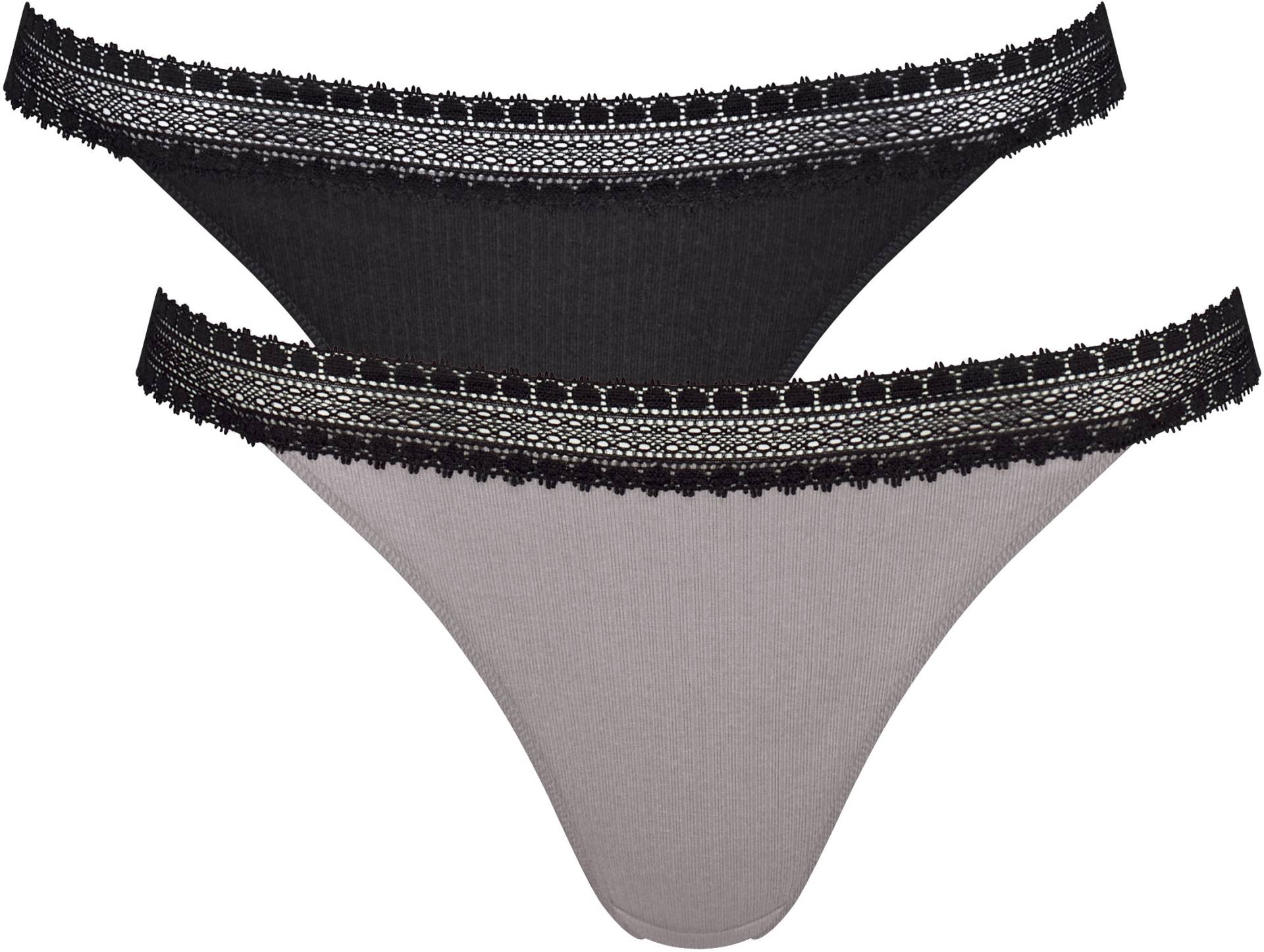 sloggi Slip »GO Ribbed R Tanga C2P«, (2er Pack), Rippstruktur von Sloggi