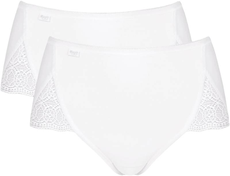 sloggi Slip »Pure Sense Luxe Maxi C2P«, (2er Pack), Spitzendetails von Sloggi