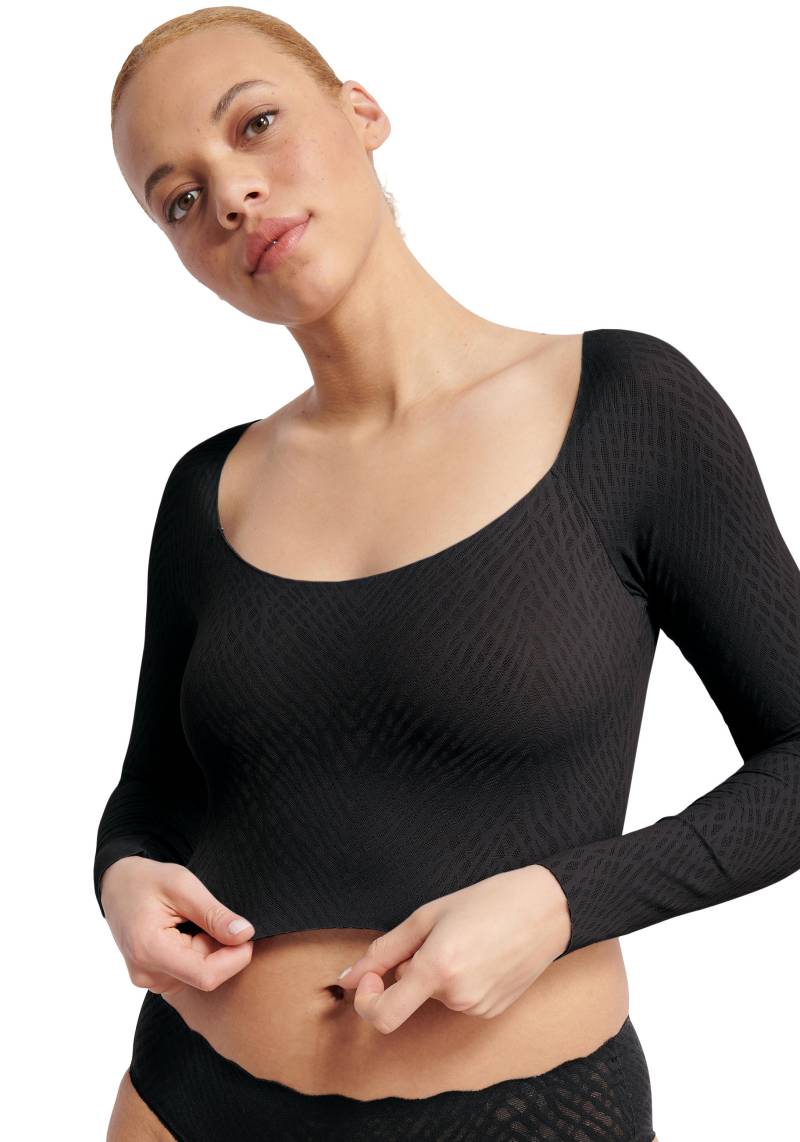 sloggi Spitzenshirt »ZERO Feel Bliss Top Long Sleeve«, nahtlos mit Spitzenoptik, Jaquardmuster von Sloggi