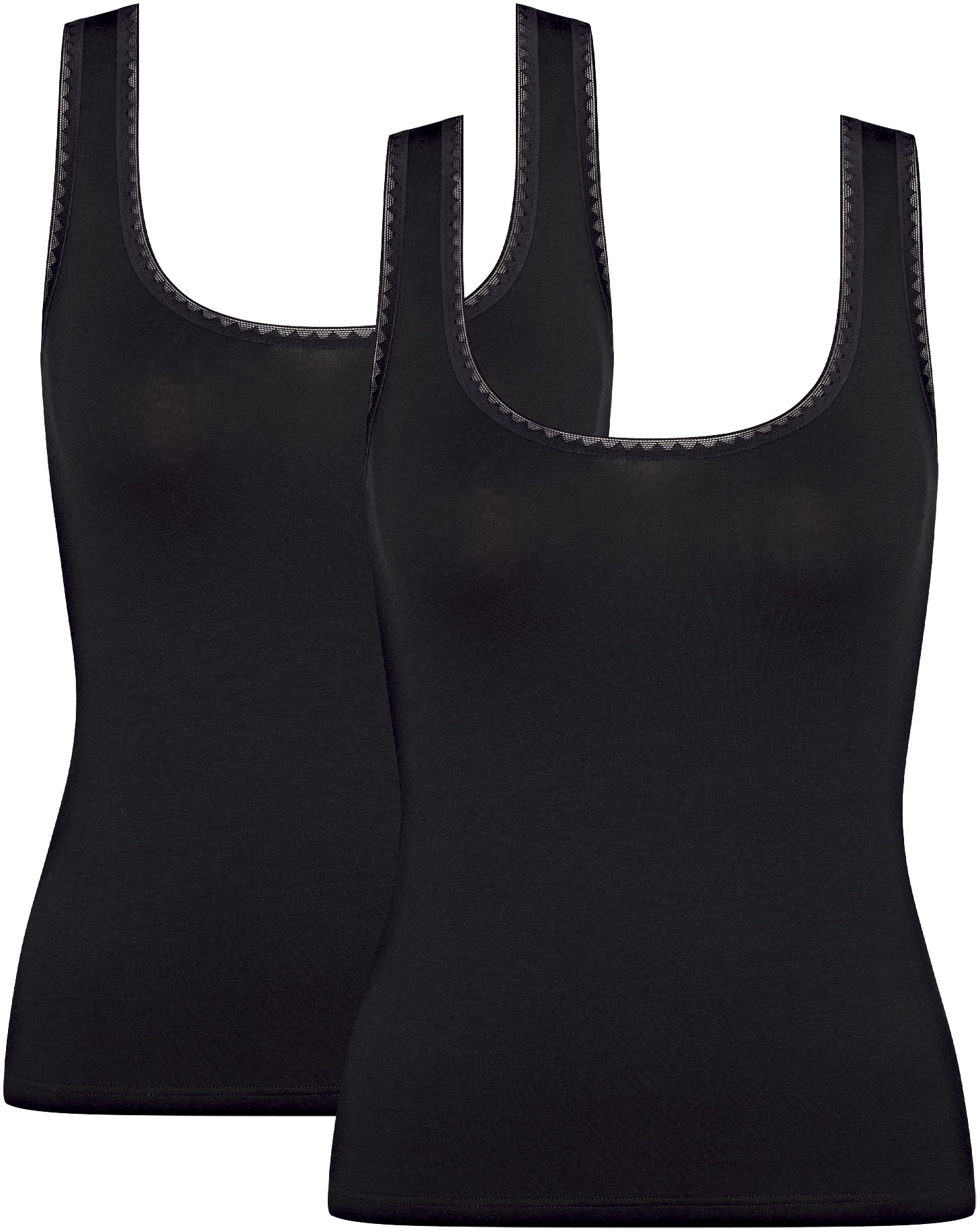 sloggi Unterhemd »GO Tank Top C2P«, (2 St., 2er Pack), zarte Spitzendetails von Sloggi