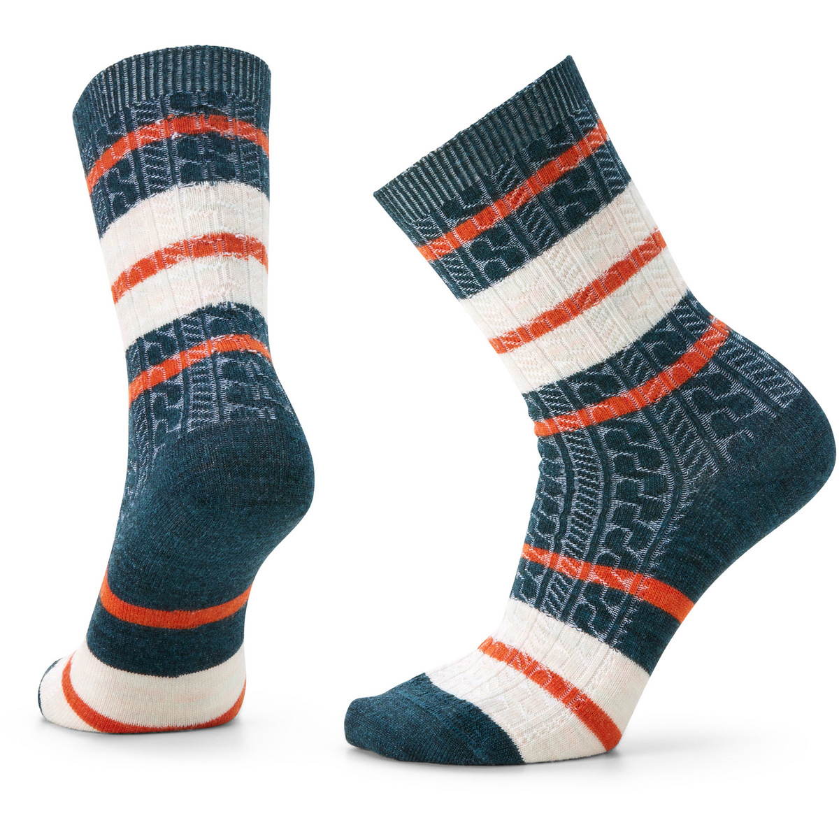 Smartwool Damen Everyday Striped Cable Crew Socken von SmartWool