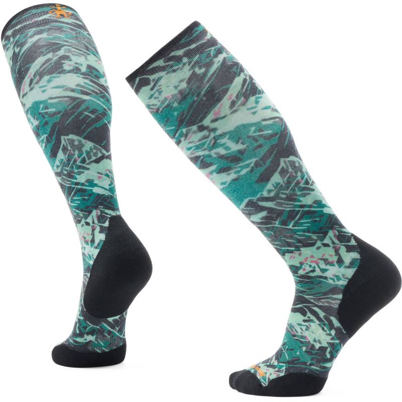 Smartwool Ski Targeted Green Slopes Print OTC Socken von SmartWool