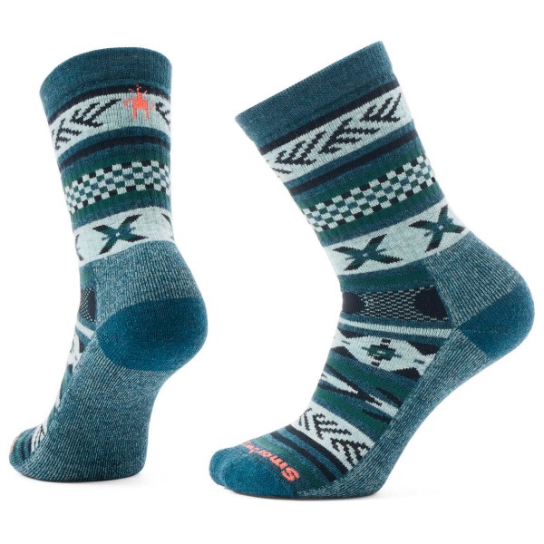 Smartwool - Everyday Cabin Games Crew Socks - Merinosocken Gr L blau von Smartwool