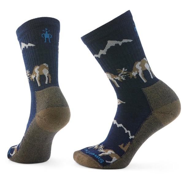 Smartwool - Everyday Horns Clash Crew Socks - Multifunktionssocken Gr M blau von Smartwool