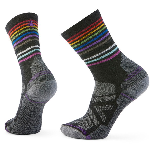 Smartwool - Hike Light Cushion Pride Crew Socks - Wandersocken Gr L grau von Smartwool