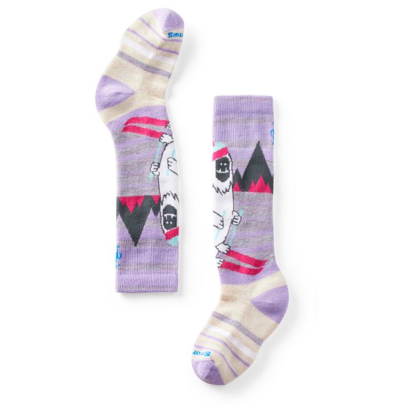 Smartwool - Kid's Wintersport Full Cush.Yeti Pattern OTC Socks - Multifunktionssocken Gr L weiß von Smartwool