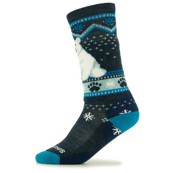 Smartwool - Kid's Wintersport Full Cushion Bear Pattern OTC - Multifunktionssocken Gr L;M;S;XS blau;grau;weiß von Smartwool