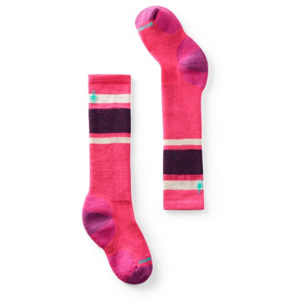 Smartwool - Kid's Wintersport Full Cushion Stripe OTC - Multifunktionssocken Gr M rosa von Smartwool