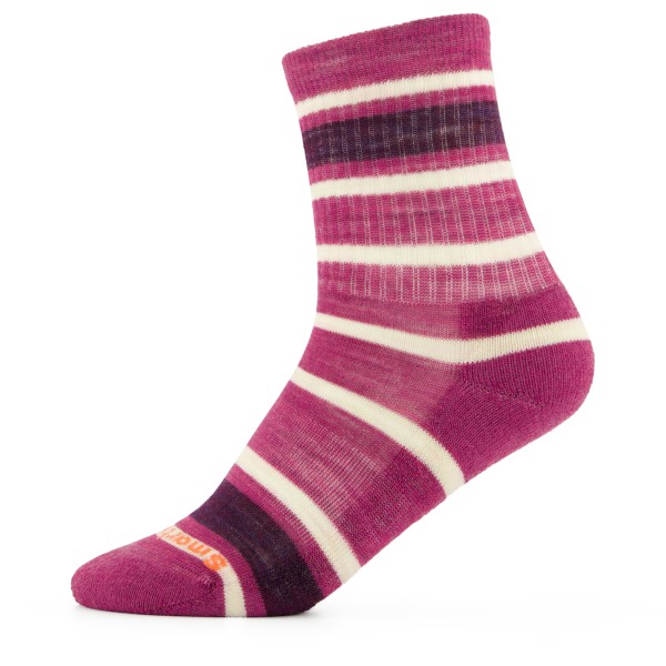 Smartwool - Kids' Hike Light Cushion Striped Crew Socks - Multifunktionssocken Gr M rosa/lila von Smartwool