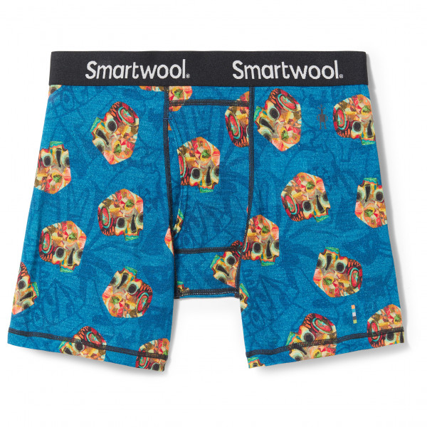 Smartwool - Merino Print Boxer Brief Boxed - Merinounterwäsche Gr L;M;S;XL;XXL bunt;schwarz/blau von Smartwool