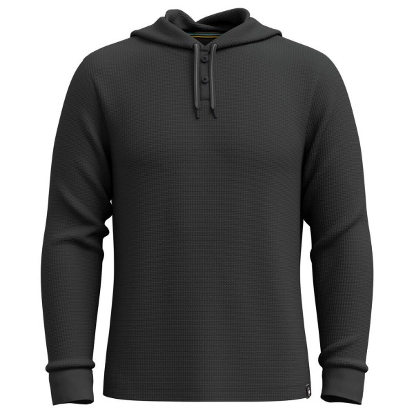 Smartwool - Waffle Henley Hoodie - Hoodie Gr L;M;XL schwarz von Smartwool