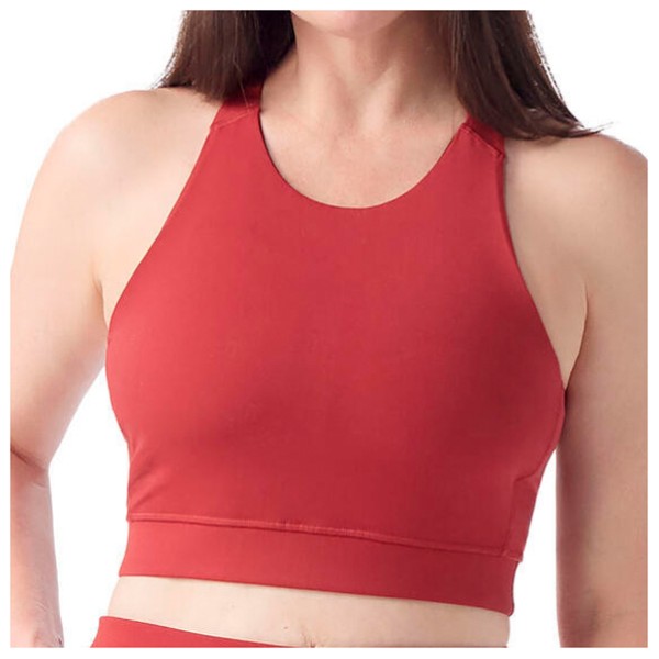 Smartwool - Women's Active Crop Bra - Sport-BH Gr L rot von Smartwool