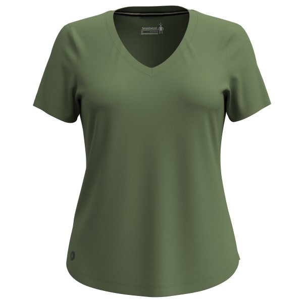 Smartwool - Women's Active Ultralite V-Neck Short Sleeve - Merinounterwäsche Gr L oliv von Smartwool