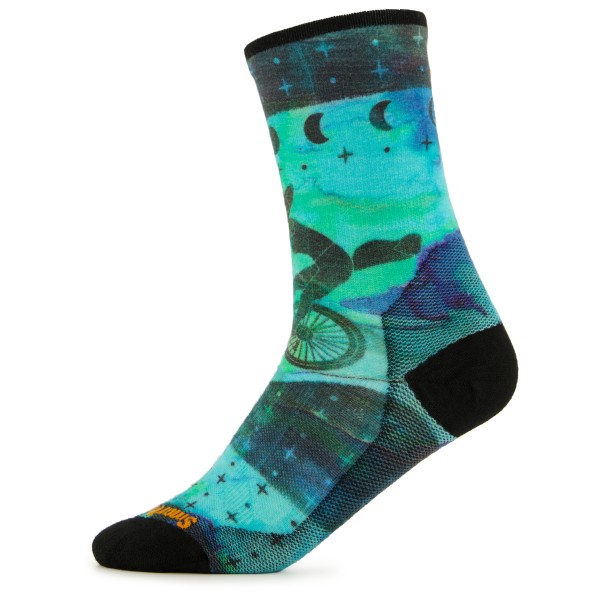 Smartwool - Women's Bike Zero Cushion Celestial Print Crew - Velosocken Gr L bunt von Smartwool