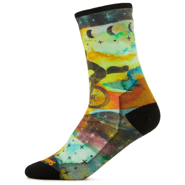 Smartwool - Women's Bike Zero Cushion Celestial Print Crew - Velosocken Gr L;M bunt von Smartwool