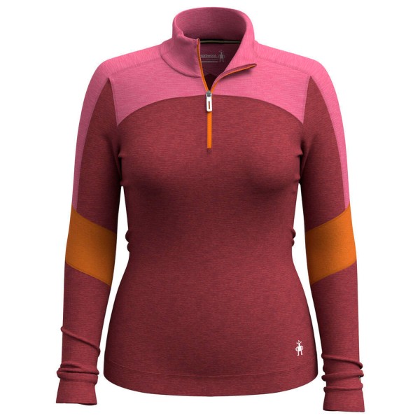 Smartwool - Women's CL Therm.Merino BL Colorblock 1/4 Zip Box - Merinounterwäsche Gr L;M;XS rot von Smartwool