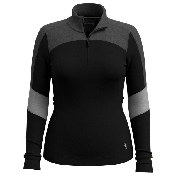 Smartwool - Women's CL Therm.Merino BL Colorblock 1/4 Zip Box - Merinounterwäsche Gr L schwarz von Smartwool