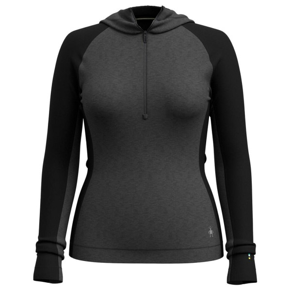 Smartwool - Women's Classic Therm.Merino BL 1/2 Zip Hoodie Box - Merinounterwäsche Gr L schwarz von Smartwool