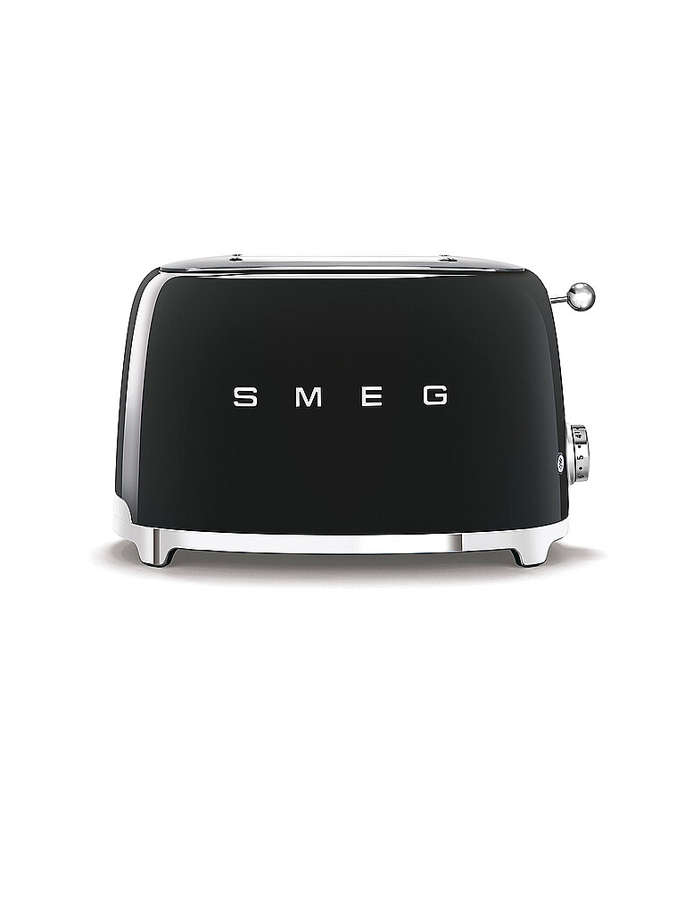 SMEG 2 Schlitz Toaster 50‘s Retro Style Schwarz TSF01BLEU schwarz von Smeg