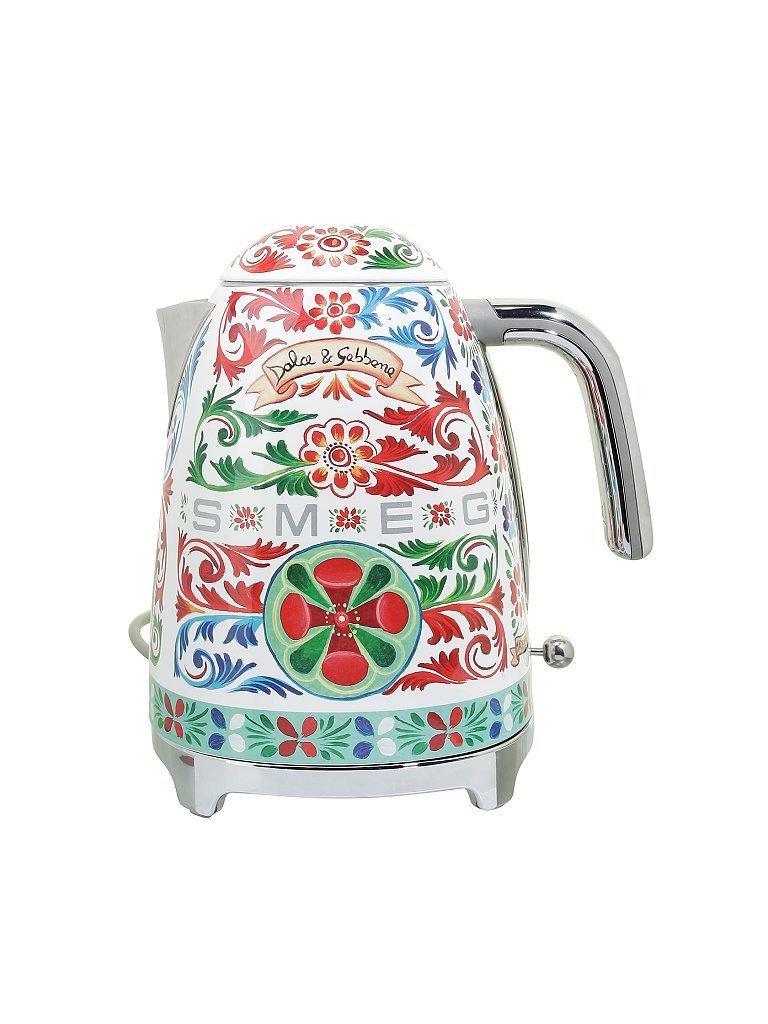 SMEG Wasserkocher 1,7l Dolce Gabbana KLF03DG (Rot/Dekor) bunt von Smeg