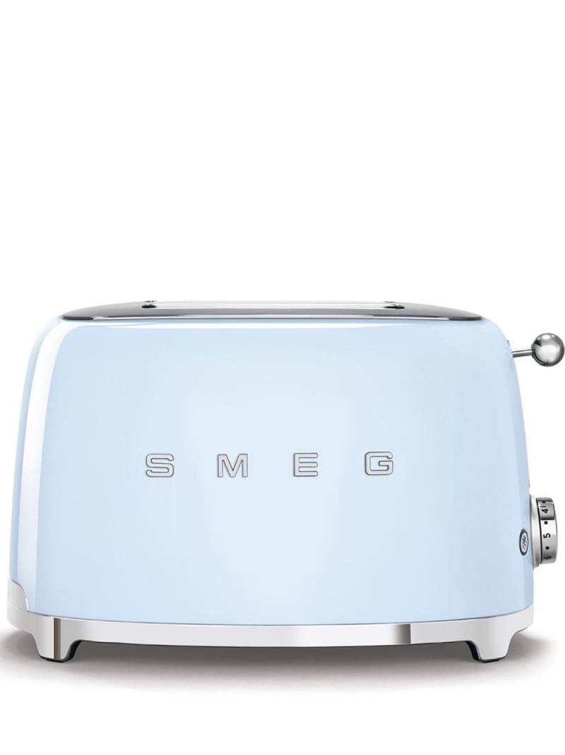 Smeg logo-plaque stainless-steel toaster - Blue von Smeg