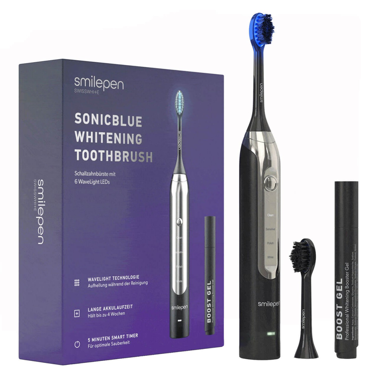 smilepen - Sonicblue Whitening Schallzahnbürste 6 LED von SmilePen