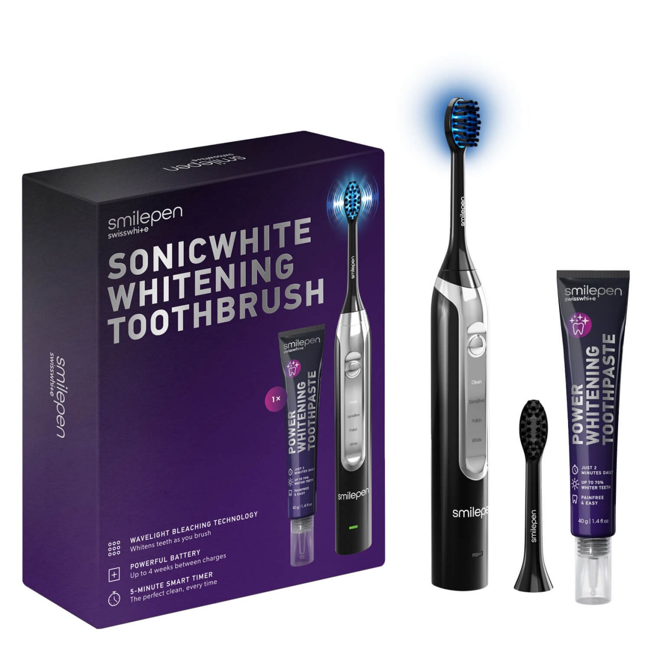 smilepen - Sonicwhite Whitening Schallzahnbürste mit Wavelight LED‘s von SmilePen