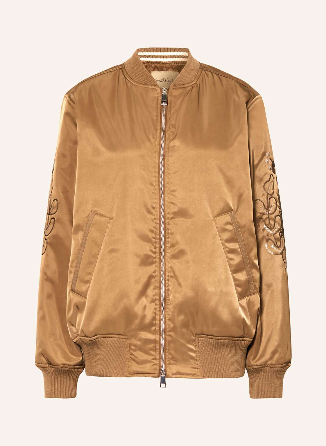 Smith & Soul Blouson Mit Pailletten braun von Smith & Soul