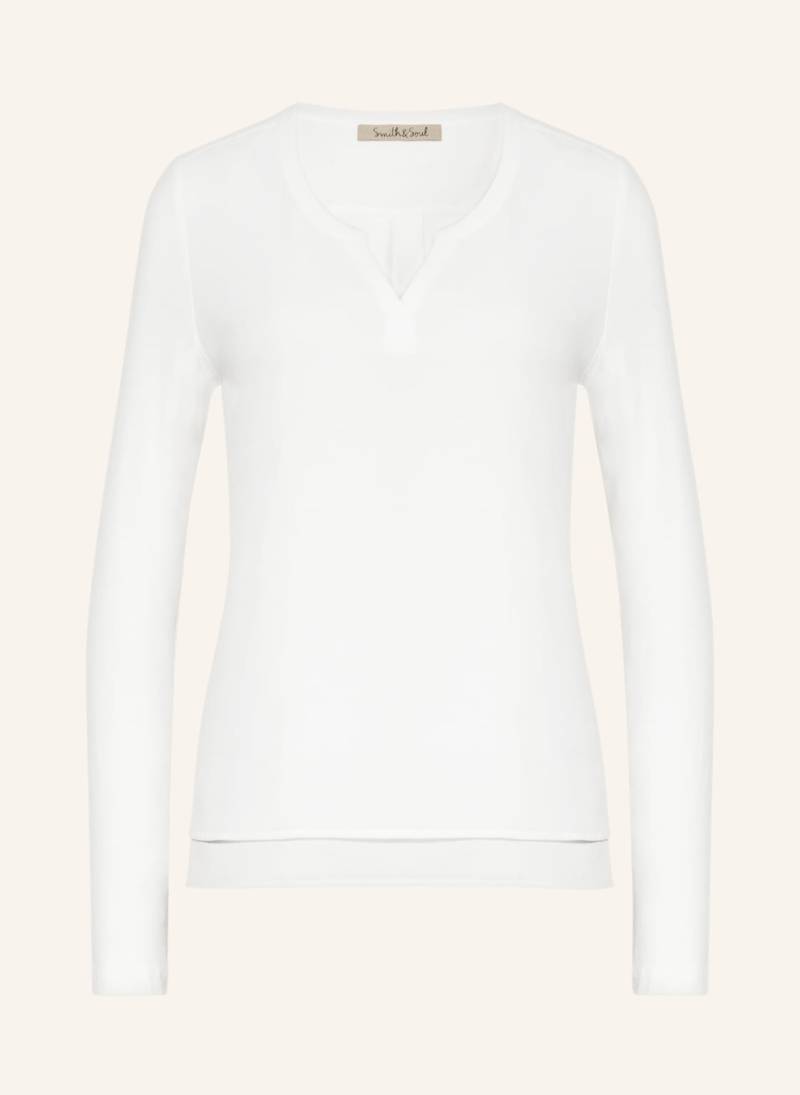 Smith & Soul Blusenshirt Im Materialmix weiss von Smith & Soul