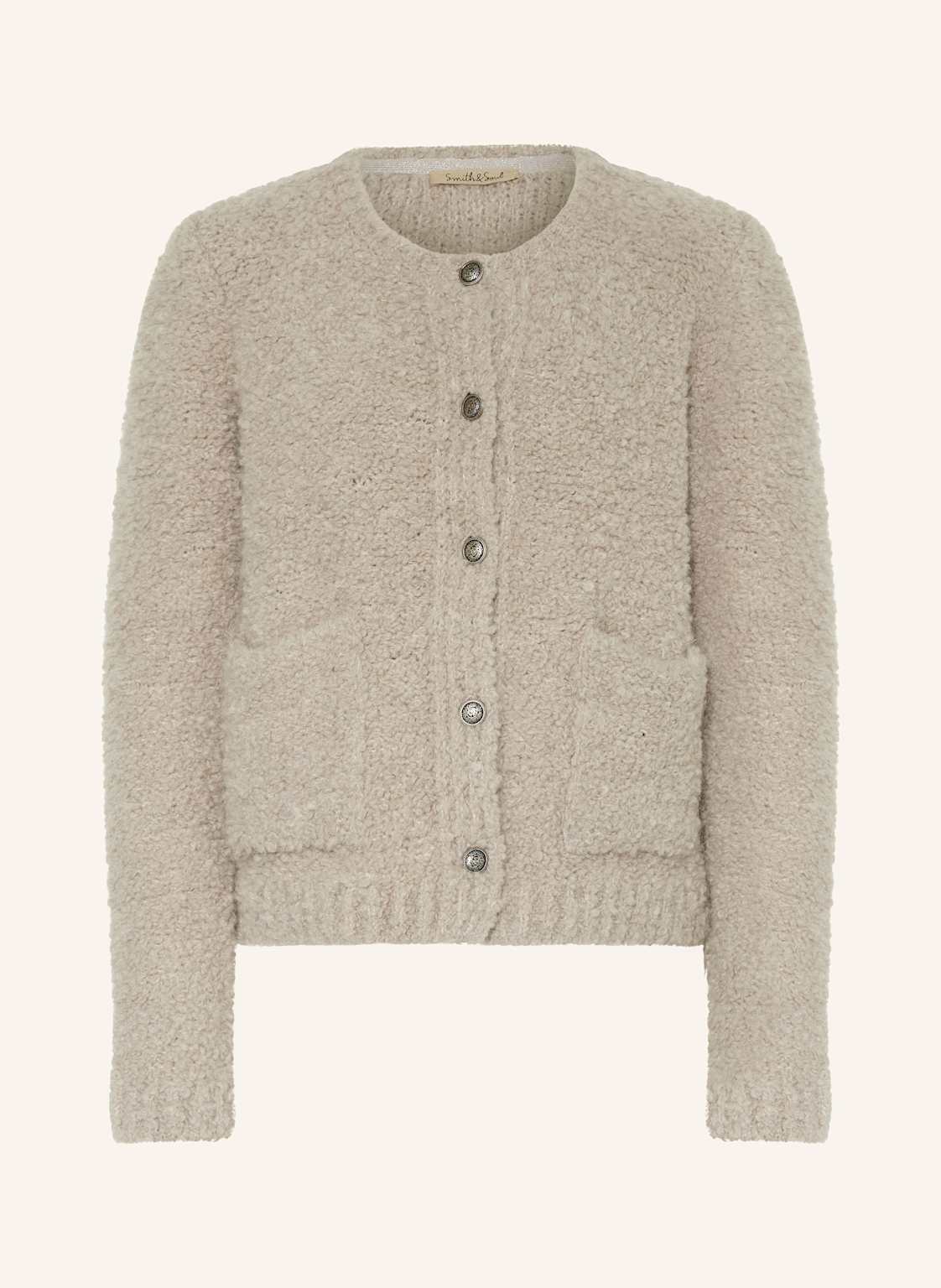 Smith & Soul Bouclé-Strickjacke beige von Smith & Soul