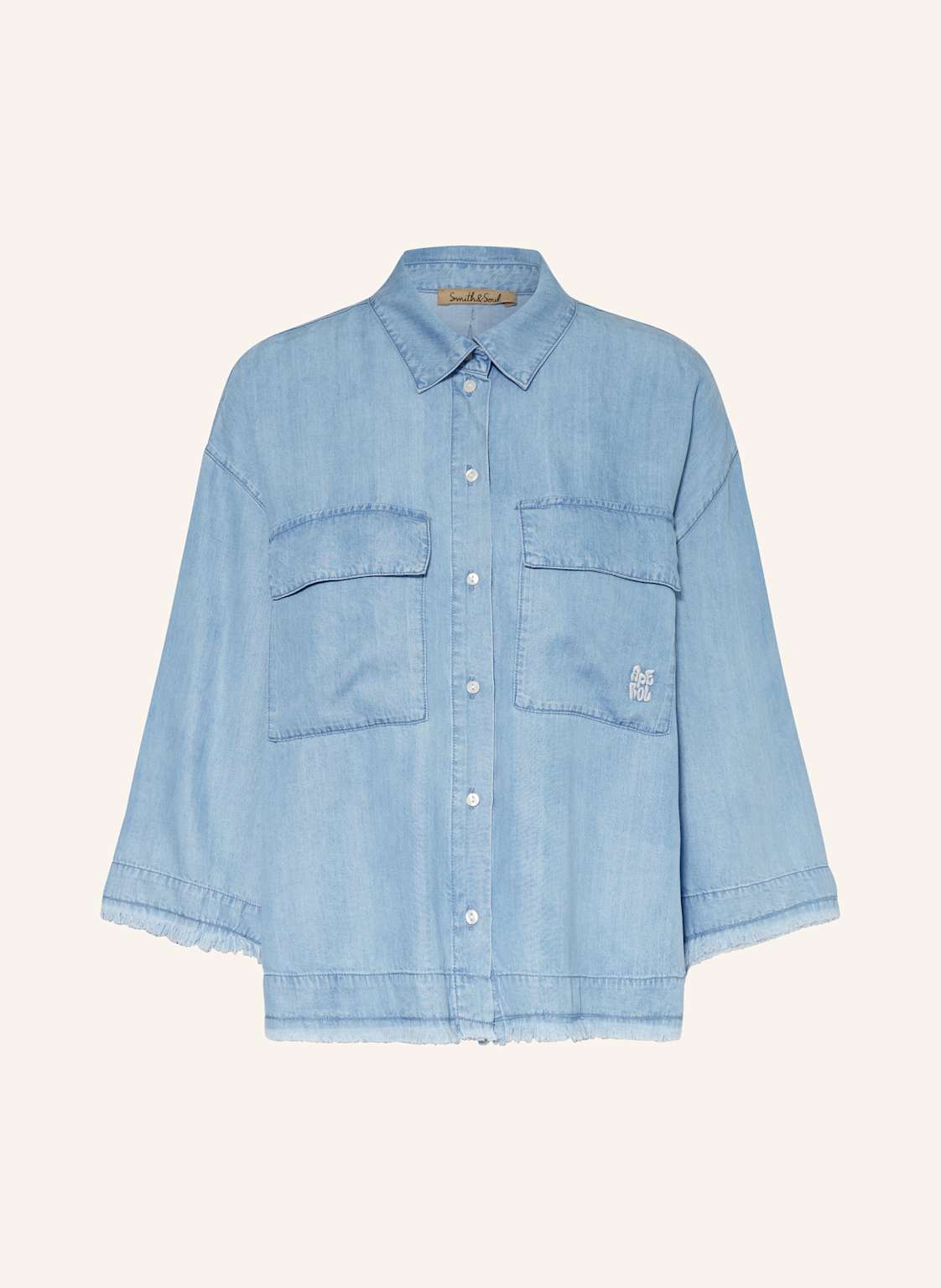 Smith & Soul Hemdbluse In Jeansoptik blau Smith & Soul Hemdbluse In Jeansoptik blau von Smith & Soul