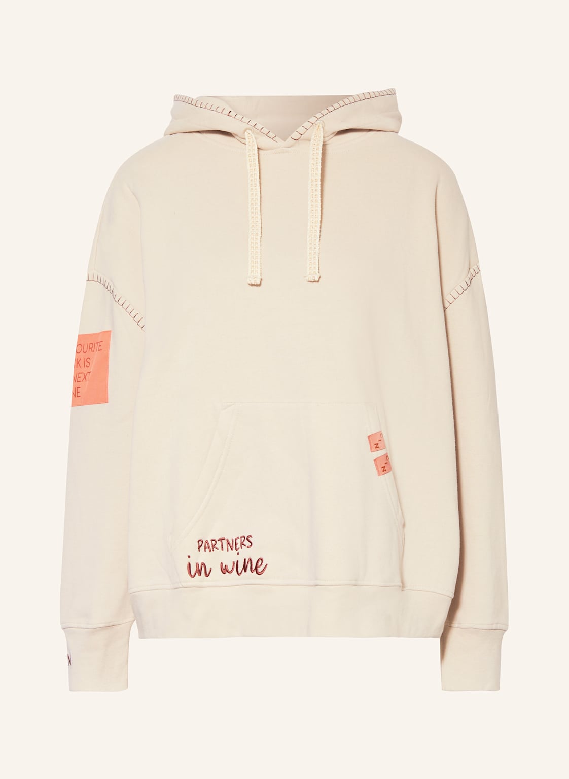 Smith & Soul Hoodie Crazy Mit Pailletten weiss von Smith & Soul