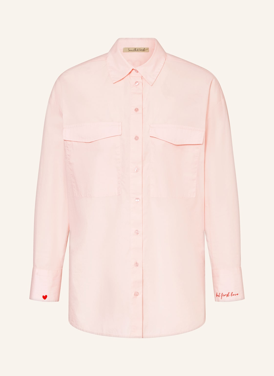 Smith & Soul Oversized-Hemdbluse rosa von Smith & Soul