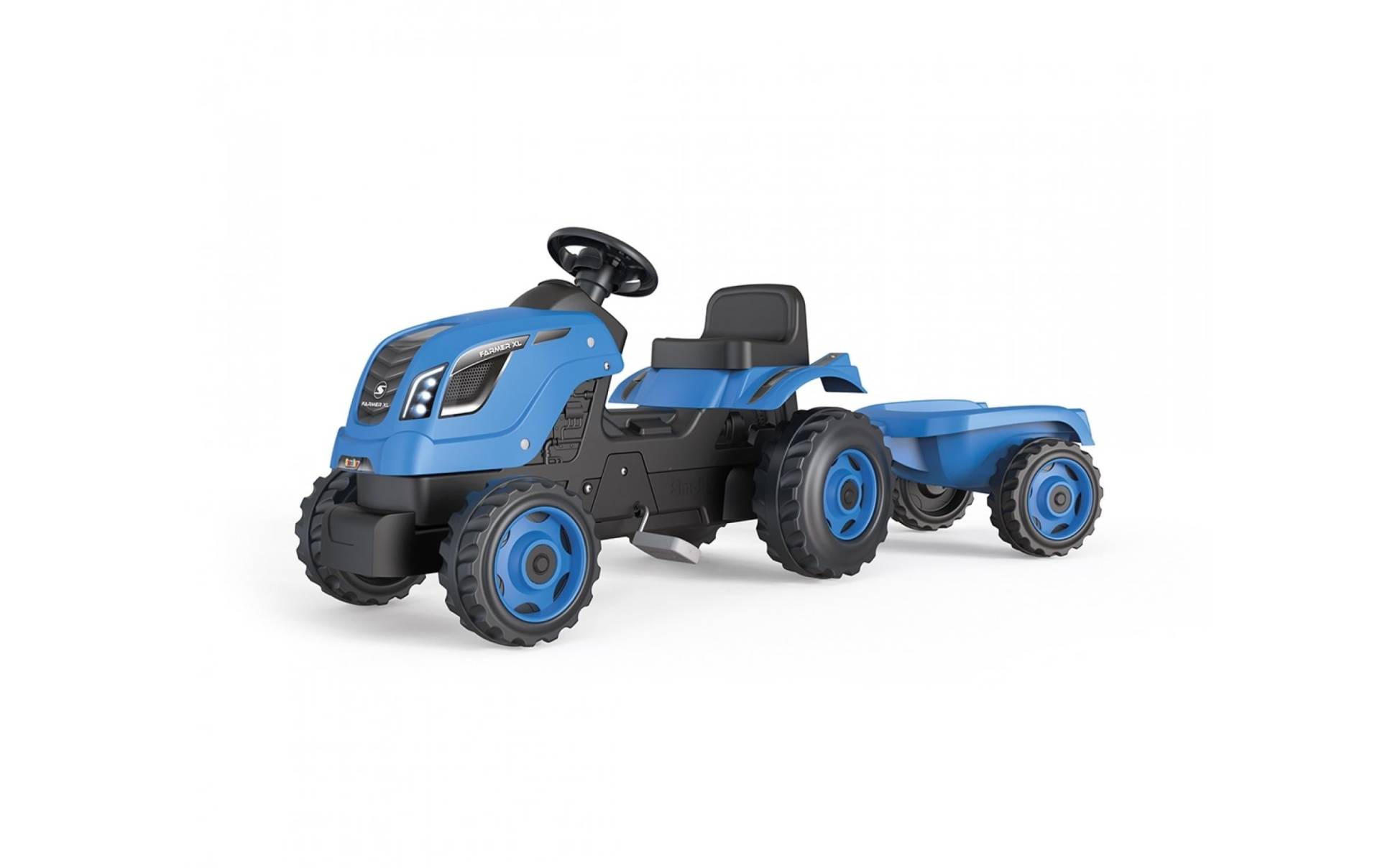 Smoby Trettraktor »Farmer XL mit Anhänger Blau« Smoby Trettraktor »Farmer XL mit Anhänger Blau« von Smoby
