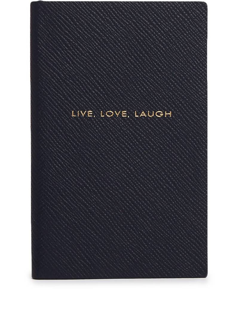 Smythson Live Love Laugh notebook - Blue von Smythson