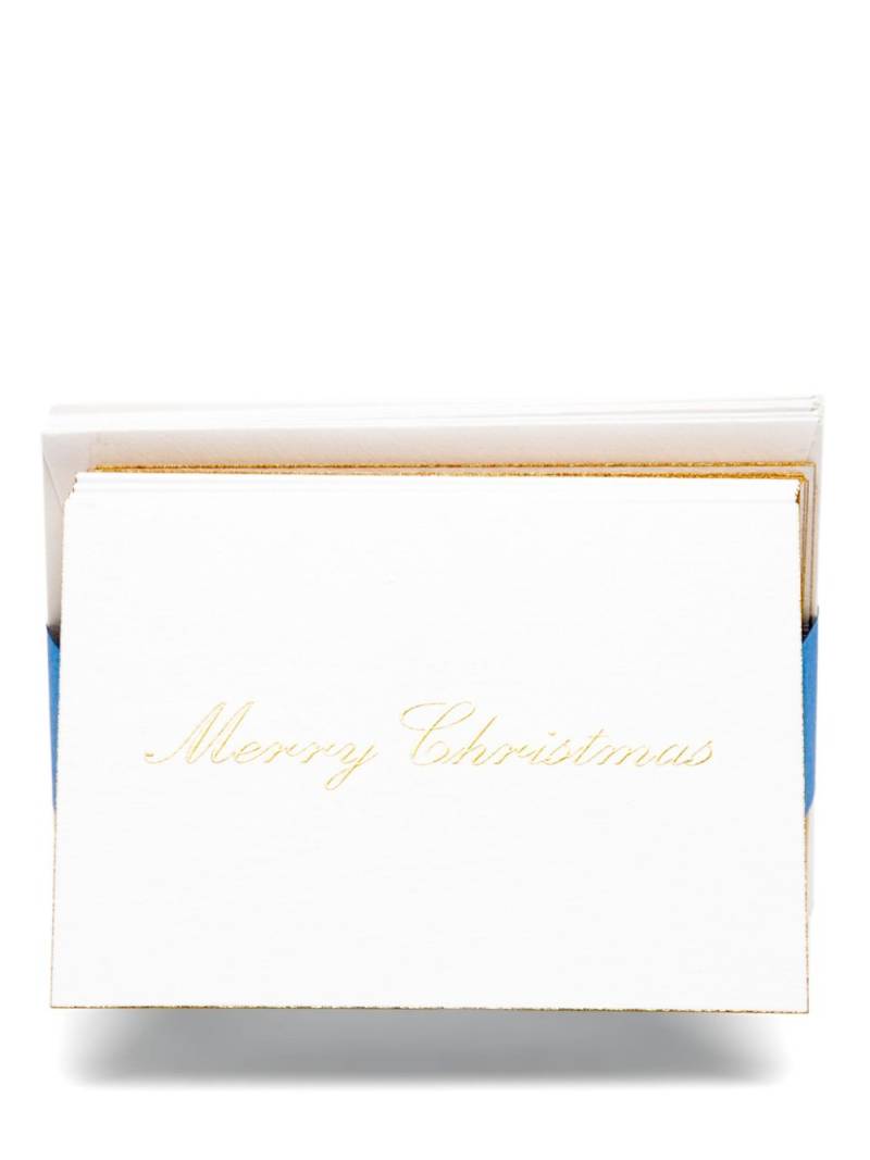 Smythson Merry Christmas gift cards - White von Smythson