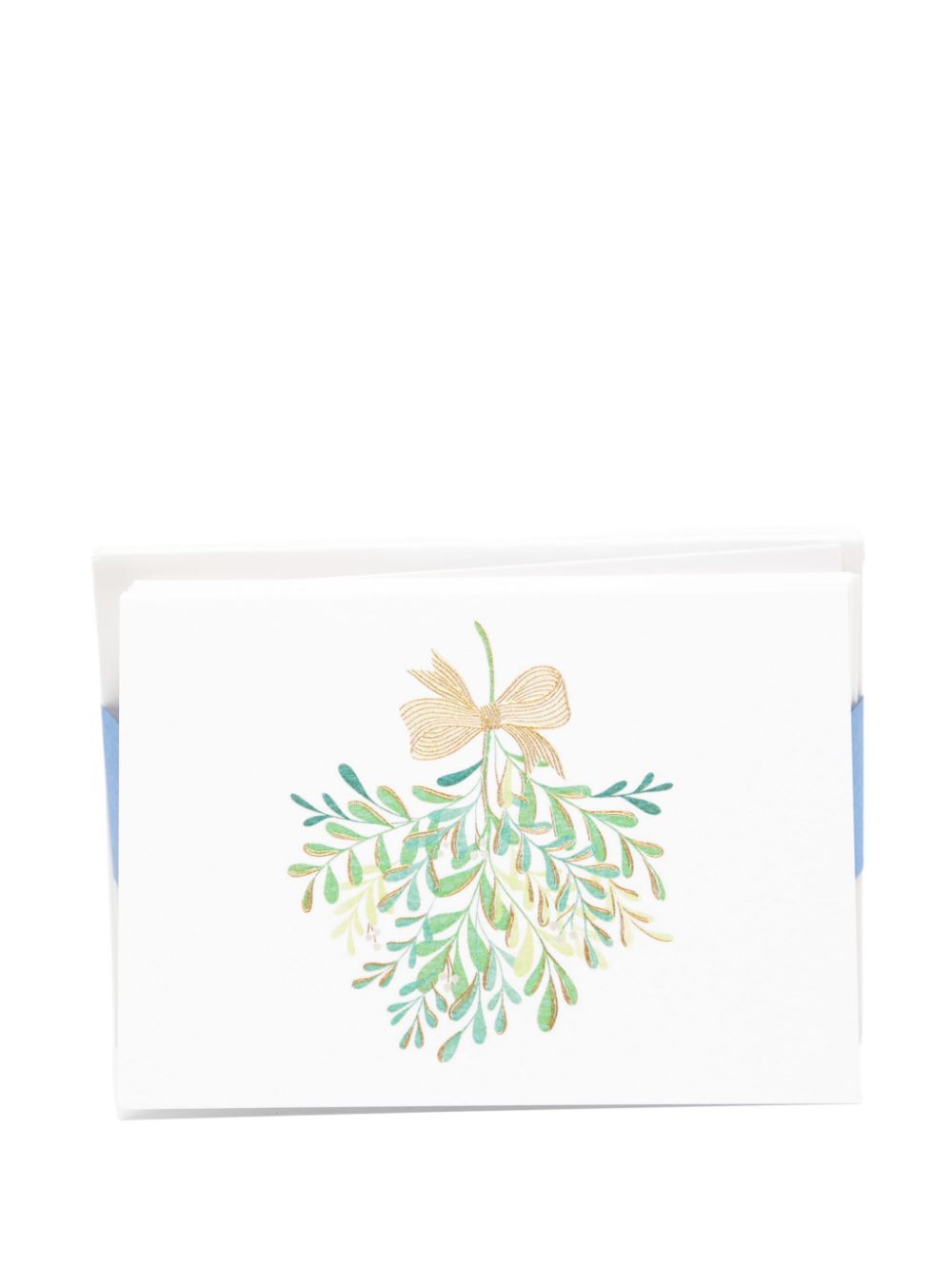 Smythson Mistletoe Christmas gift card set - White von Smythson