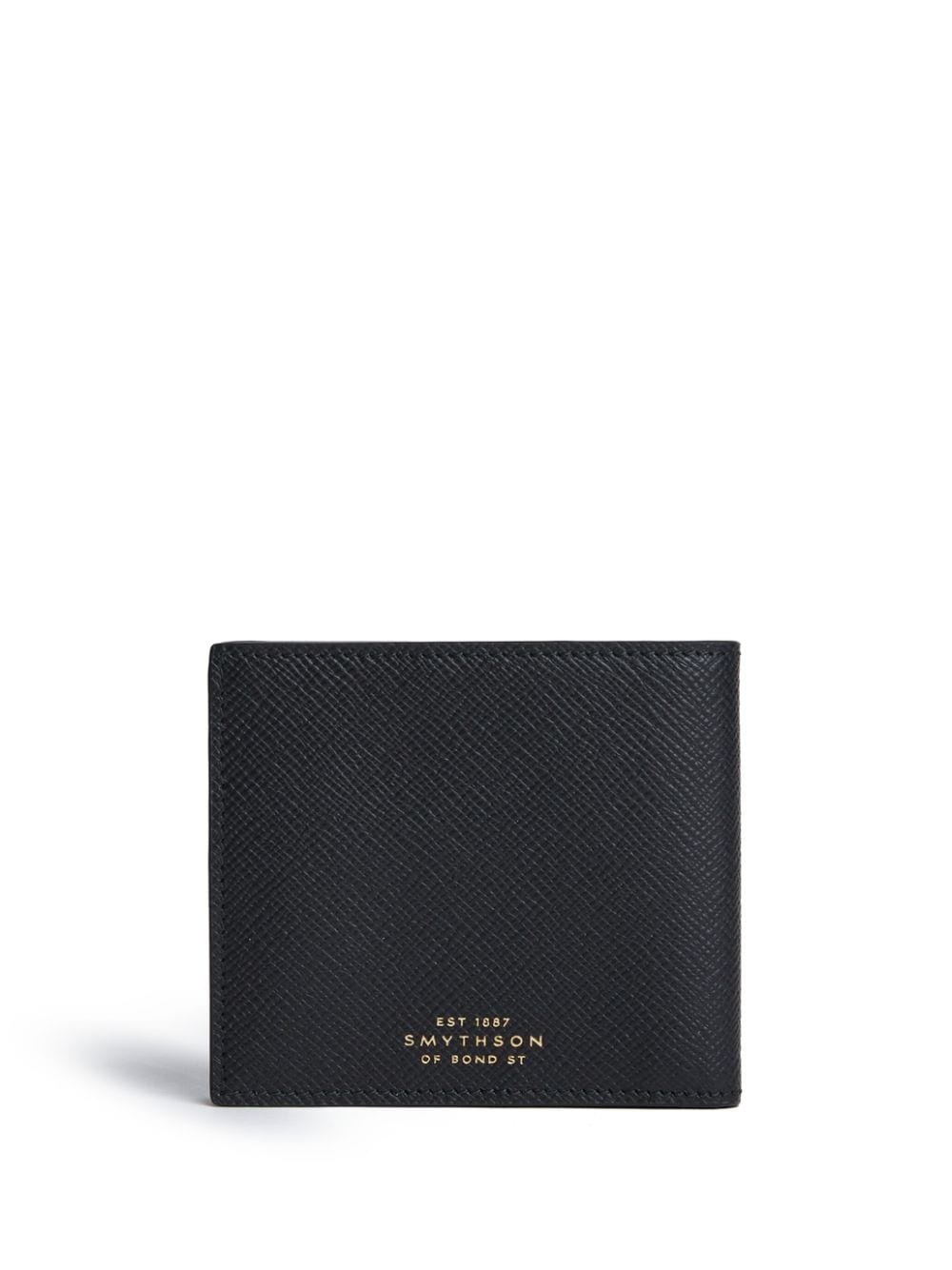 Smythson Panama bi-fold leather wallet - Black von Smythson