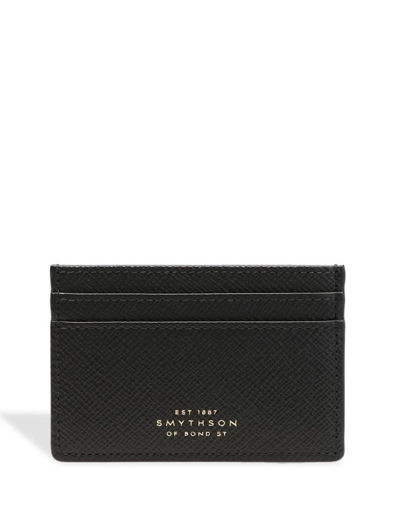 Smythson Panama calfskin card holder - Black von Smythson