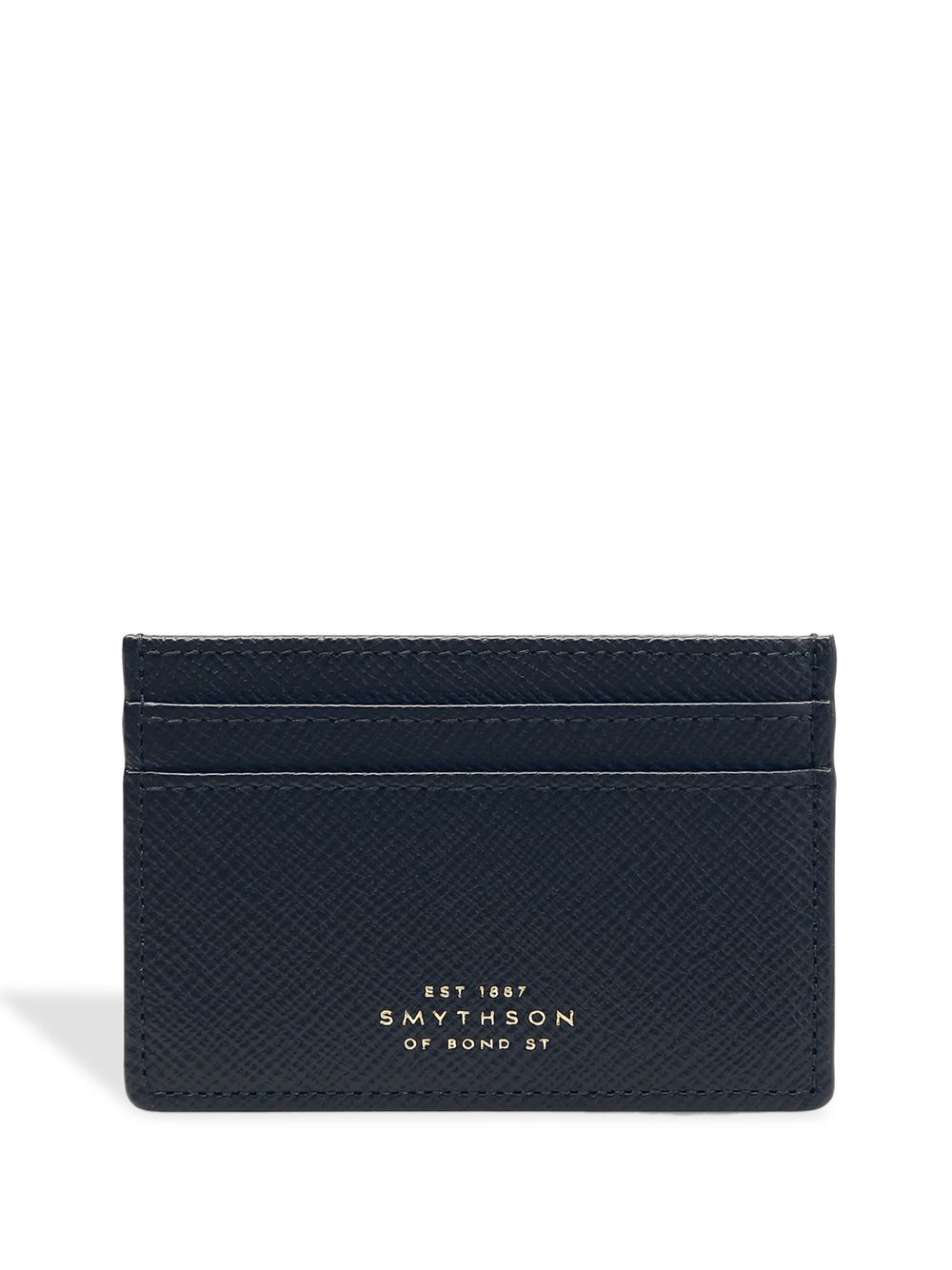 Smythson Panama calfskin card holder - Blue von Smythson