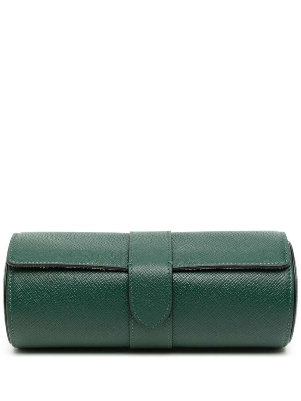 Smythson Panama leather 3-watch roll - Green von Smythson