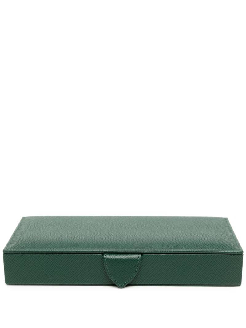 Smythson Panama leather cufflink box - Green von Smythson