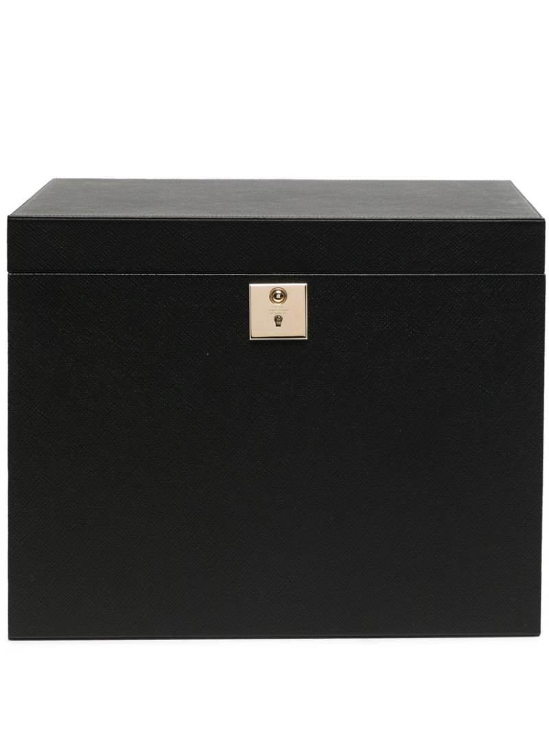 Smythson Panama leather jewellery box - Black von Smythson