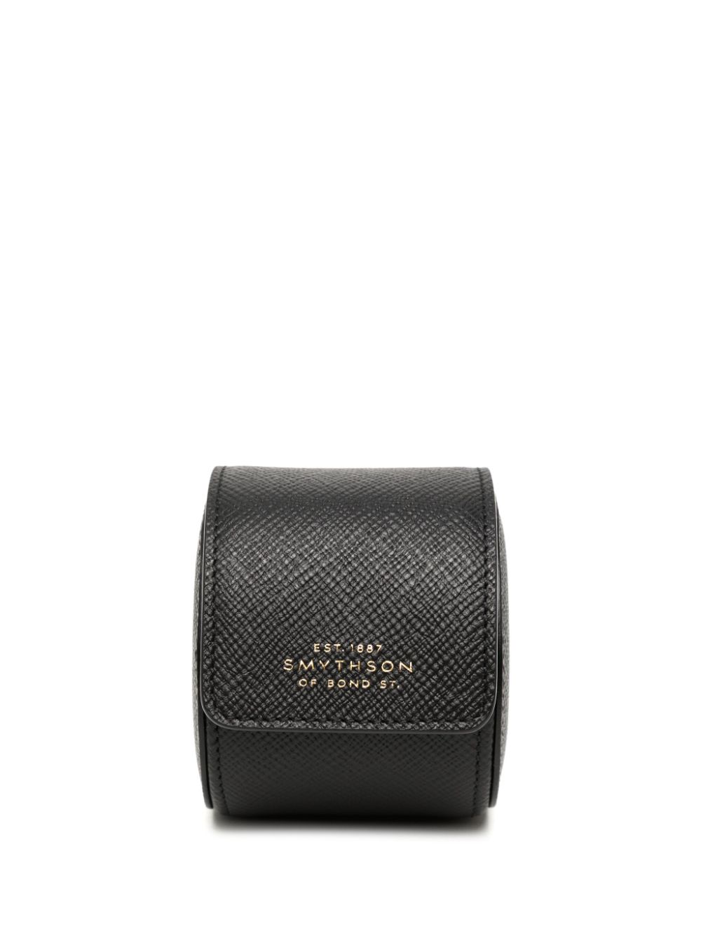 Smythson Panama leather single watch roll - Black von Smythson