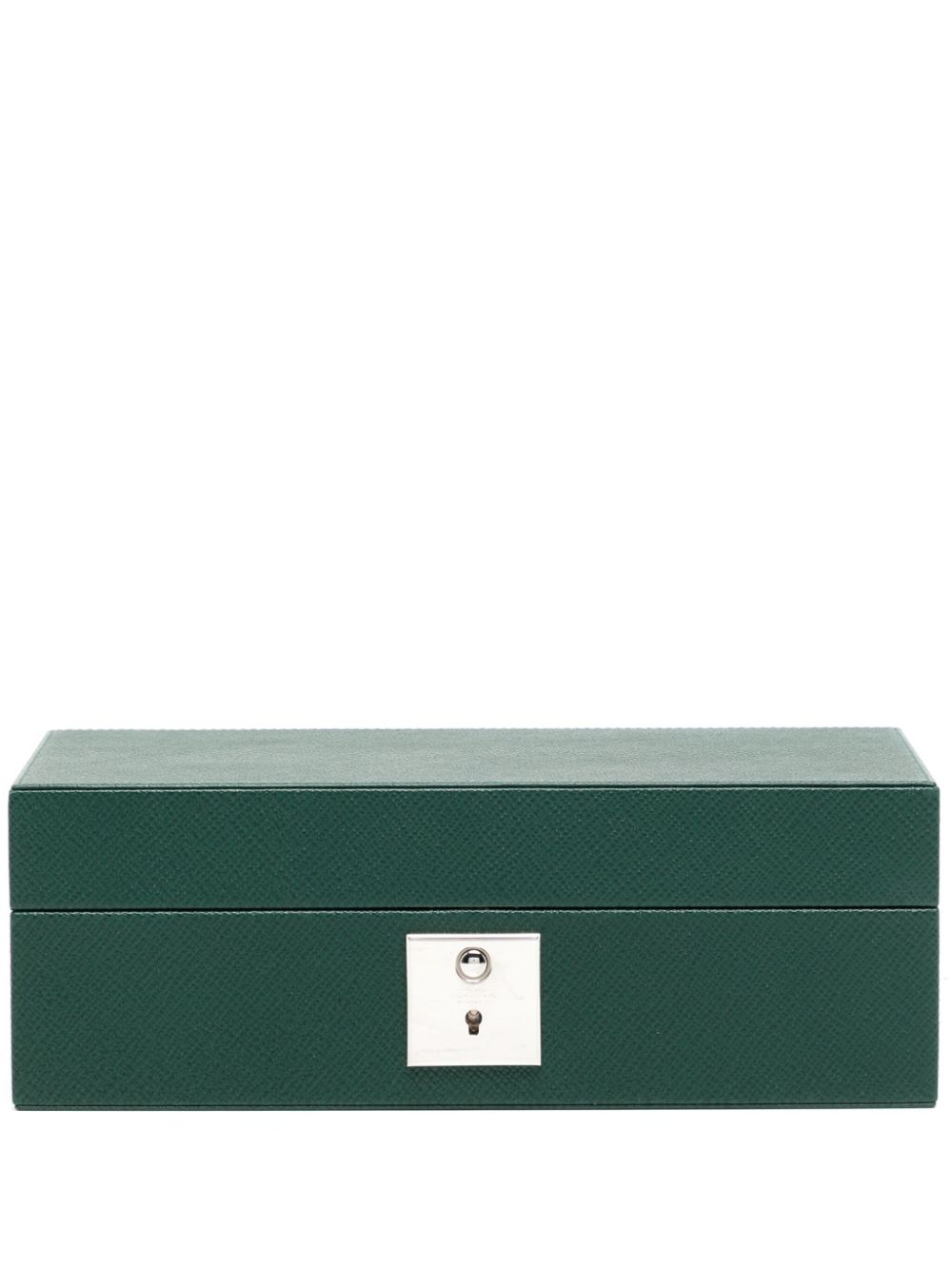 Smythson Panama leather watch box - Green von Smythson