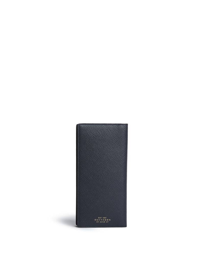 Smythson Panama slim bi-fold leather wallet - Blue von Smythson